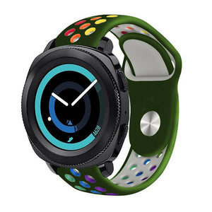 Silicone Sport Strap, on a watch, 3/4 front view