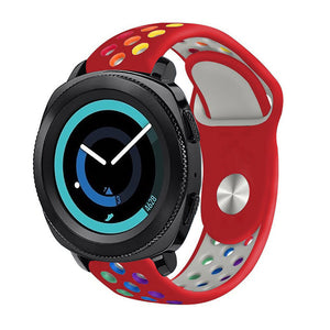 Silicone Sport Strap, on a watch, 3/4 front view
