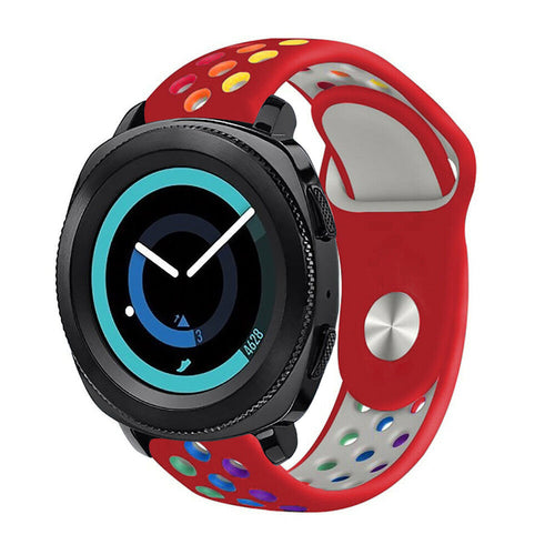 Silicone Sport Strap, on a watch, 3/4 front view