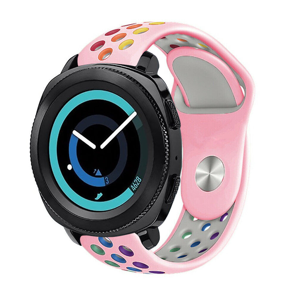 Silicone Sport Strap, on a watch, 3/4 front view