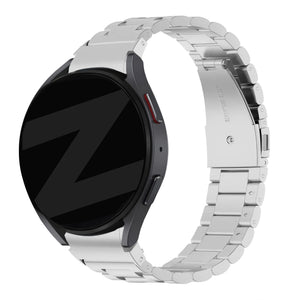 Steel Strap 'Classic', silver, on a watch, 3/4 front view