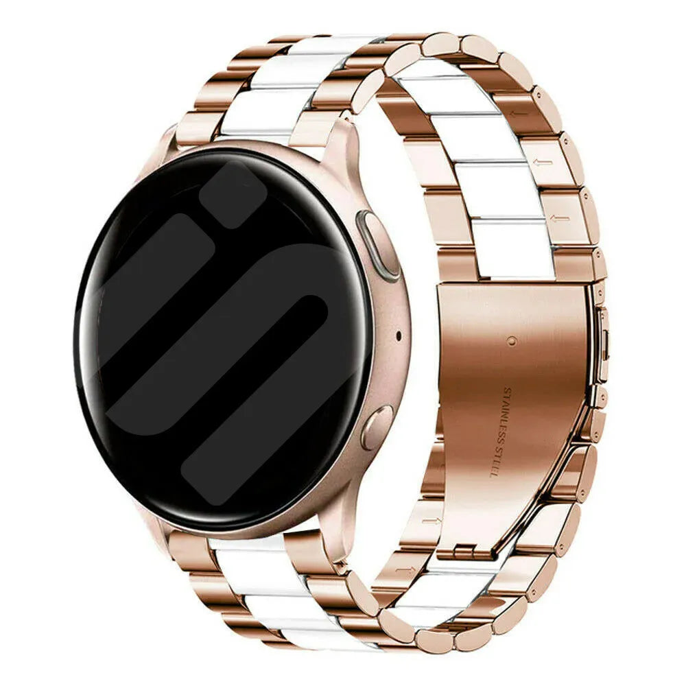 Amazfit Bip U (Pro) Steel Strap (Rose Gold/White)