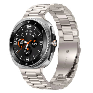 Steel Strap, starlight, on a watch, 3/4 front view