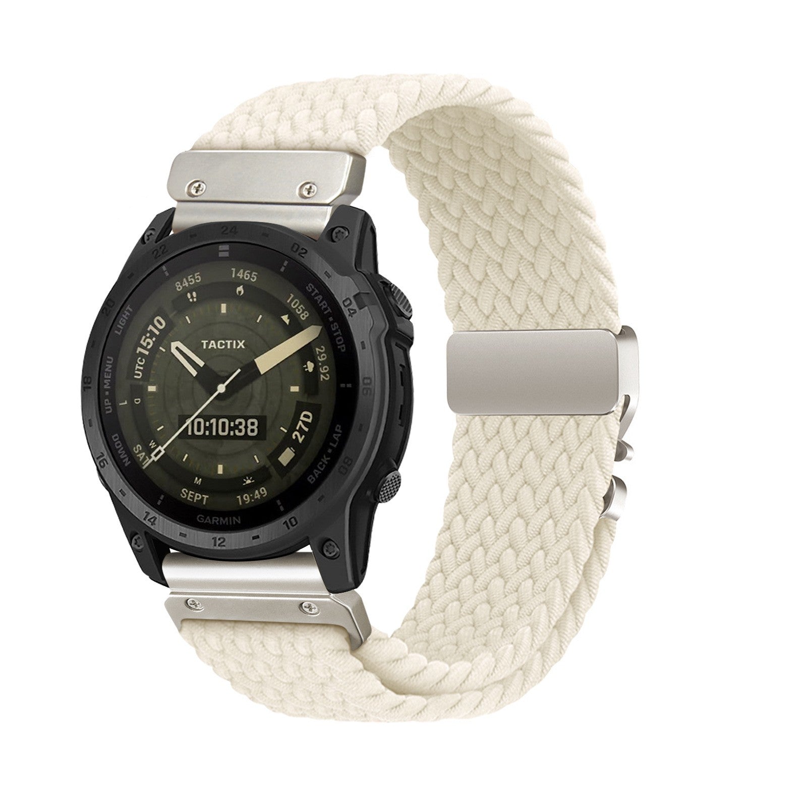 Garmin Descent MK2S Braided Strap P-Buckle (Starlight)