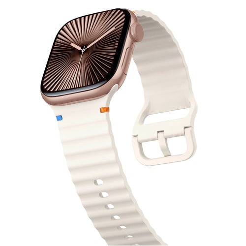 Apple Watch Wave Silicone Strap (Starlight)