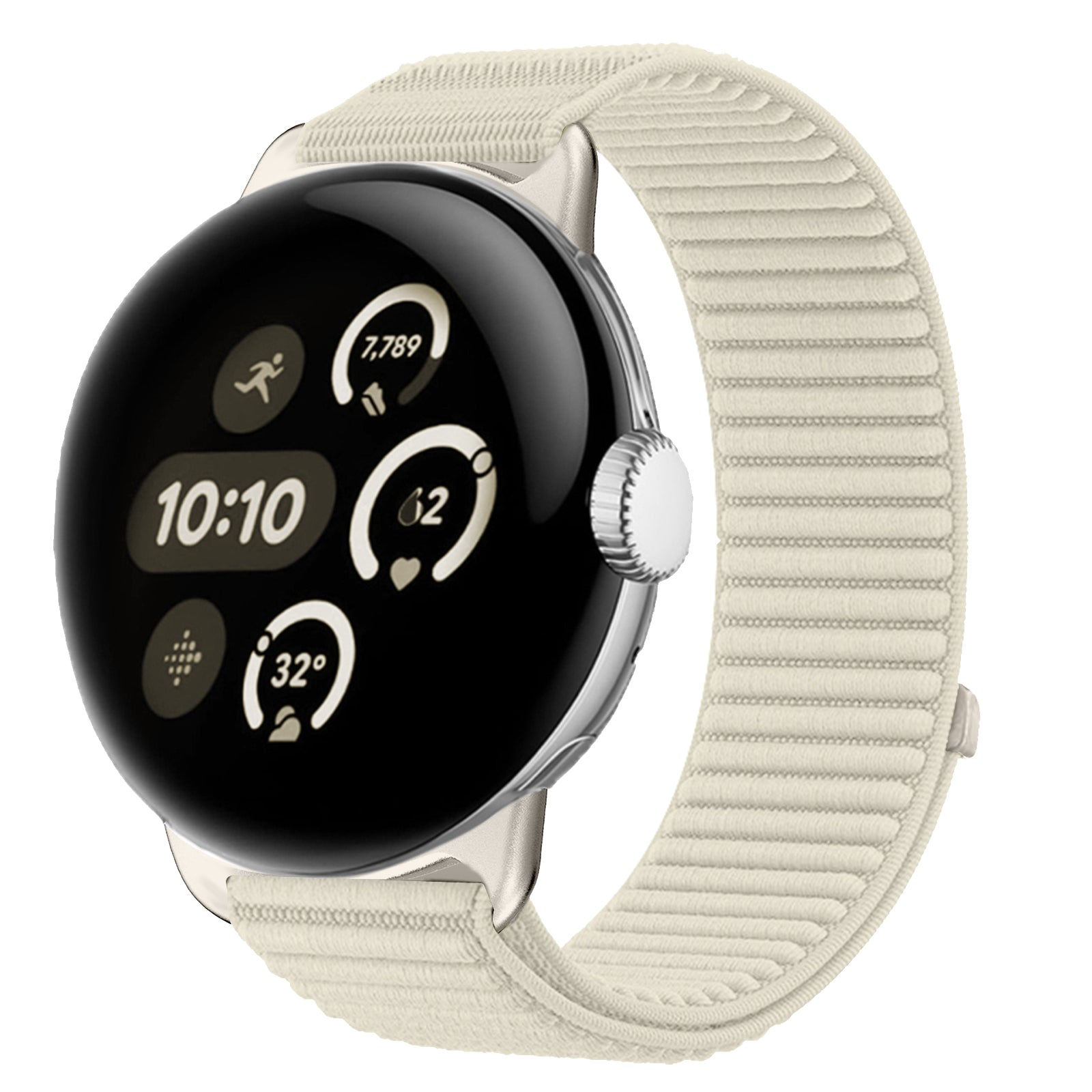 Google Pixel Watch 5 - 41mm Wave Nylon Strap (Starlight)