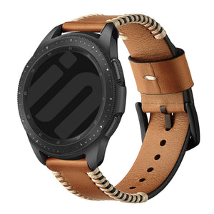 Huawei Watch GT 5 - 46mm Stitched Leather Strap (Brown)