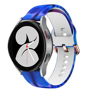 Print Silicone Strap, on a watch, 3/4 front view