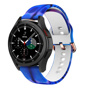 Print Silicone Strap, on a watch, 3/4 front view