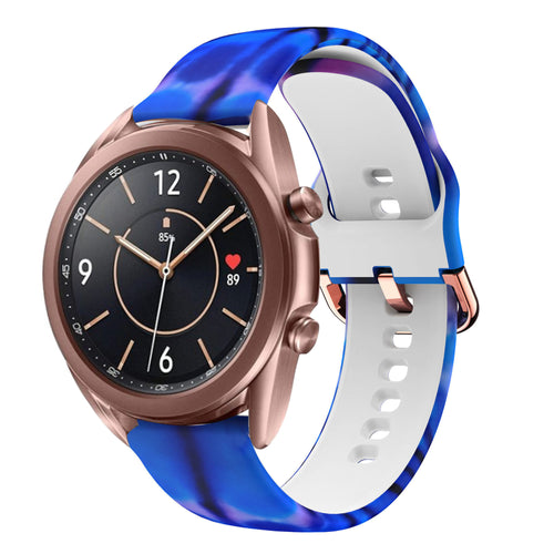 Print Silicone Strap, on a watch, 3/4 front view