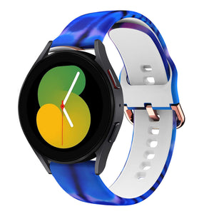 Print Silicone Strap, on a watch, 3/4 front view