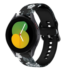 Print Silicone Strap, on a watch, 3/4 front view