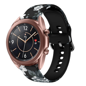 Print Silicone Strap, on a watch, 3/4 front view