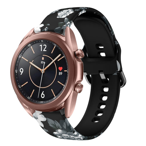 Print Silicone Strap, on a watch, 3/4 front view