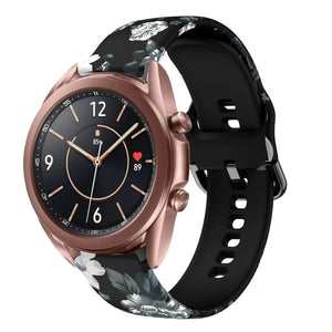 Print Silicone Strap, on a watch, 3/4 front view