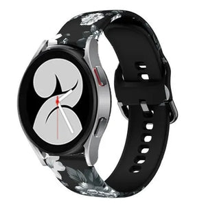 Print Silicone Strap, on a watch, 3/4 front view