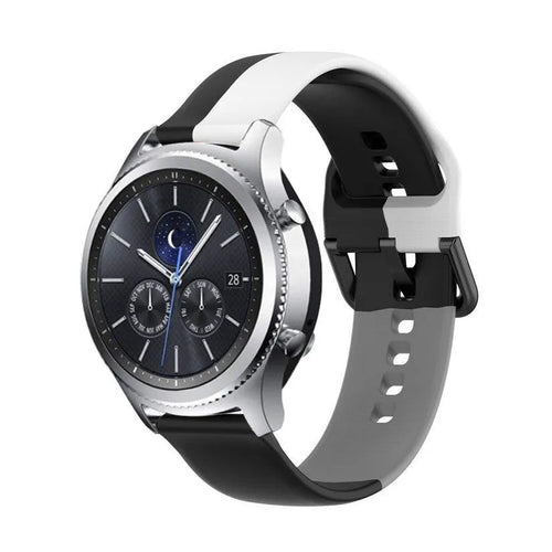 Silicone Triple Sport Strap, on a watch, 3/4 front view