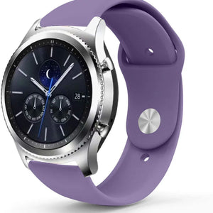 Silicone Sport Strap, on a watch, 3/4 front view
