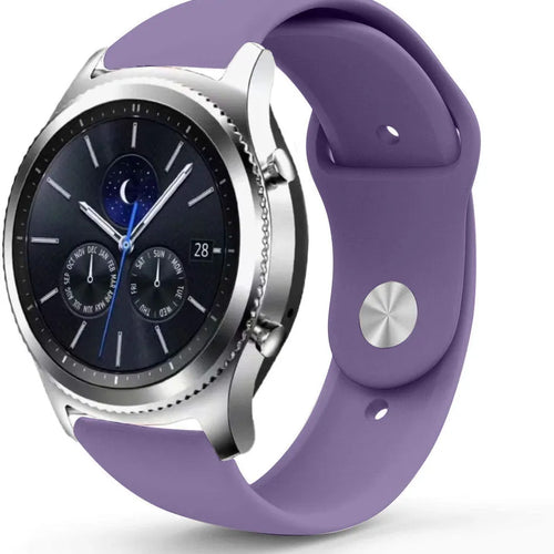 Silicone Sport Strap, on a watch, 3/4 front view