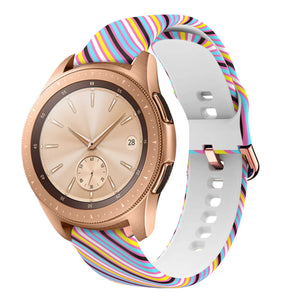 Print Silicone Strap, on a watch, 3/4 front view