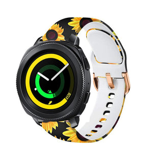 Print Silicone Strap, on a watch, 3/4 front view
