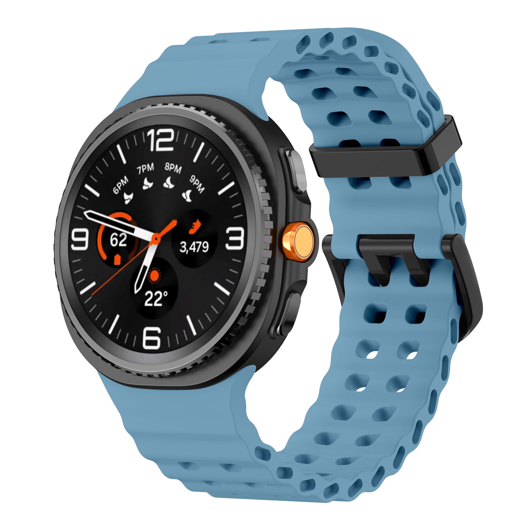 Samsung Galaxy Watch 9 - 44mm Ocean Strap (Matte Blue)
