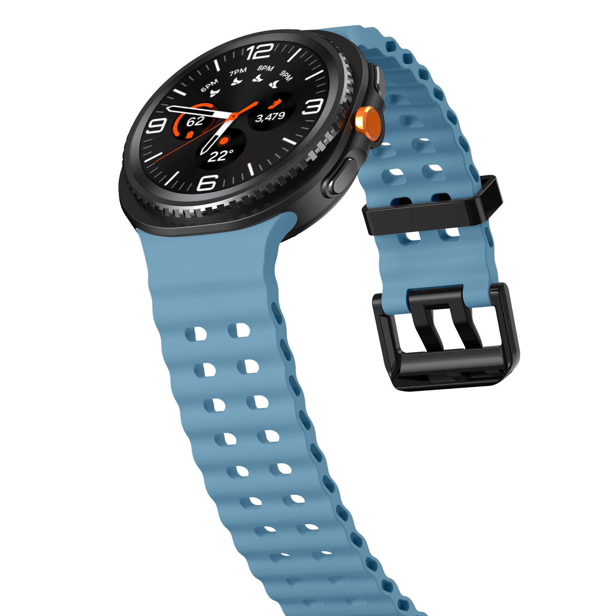 Samsung Galaxy Watch 9 - 44mm Ocean Strap (Matte Blue)