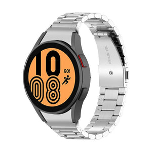 Titanium Strap, silver, on a watch, 3/4 front view