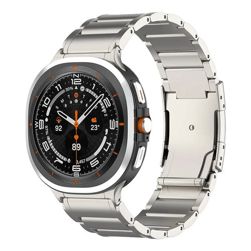Titanium Strap, on a watch, 3/4 front view