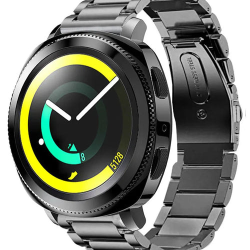 Titanium Strap, graphite, on a watch, 3/4 front view