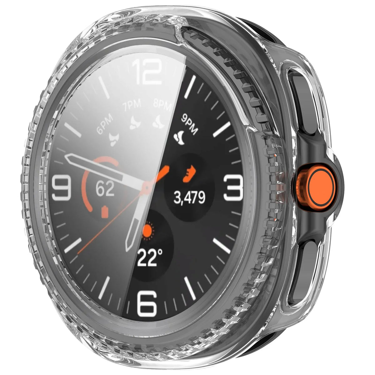 Samsung Galaxy Watch 8 Classic Hard Case with Glass (Transparent)