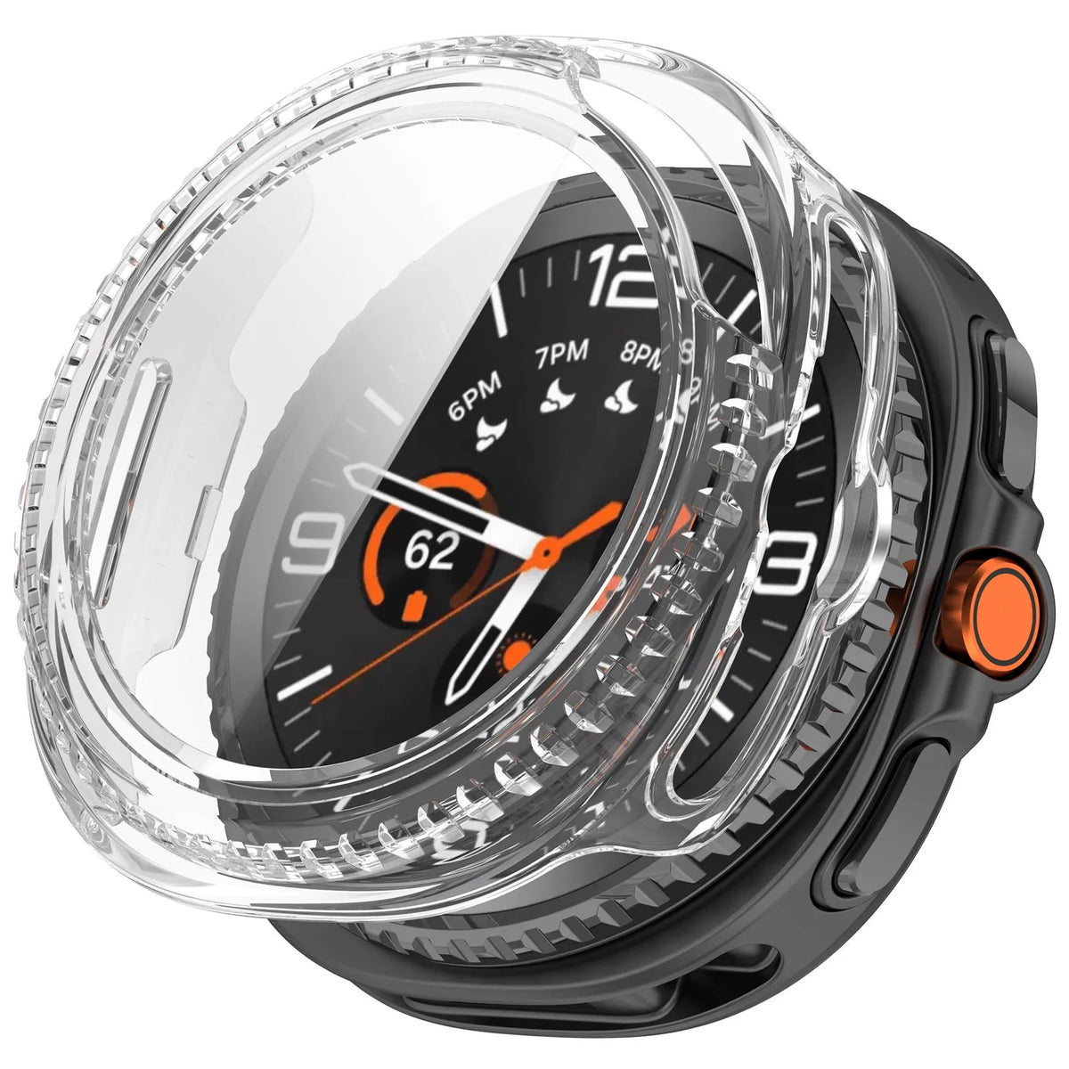 Samsung Galaxy Watch 8 Classic Hard Case with Glass (Transparent)