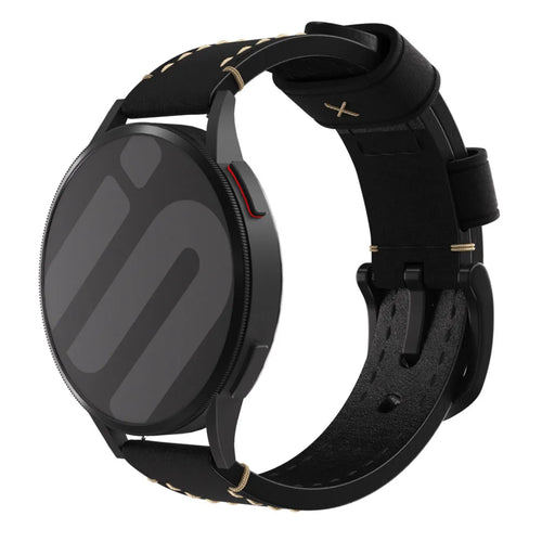 Fossil Gen 5e - 42mm Genuine Leather Strap (Black)