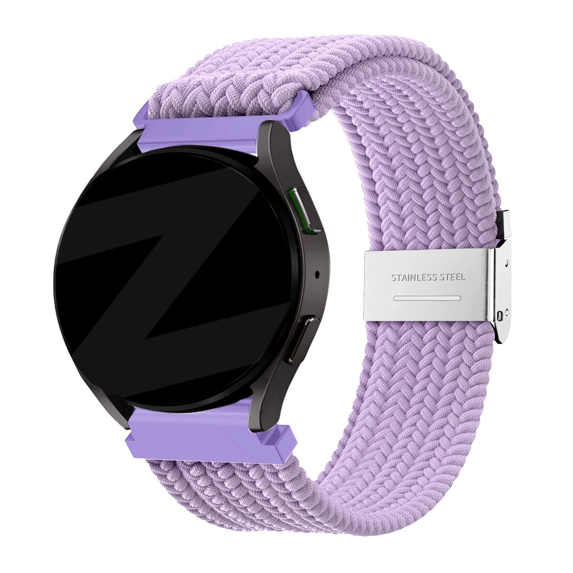 Bandz Garmin Forerunner 55 Woven Nylon Strap (Light Purple)