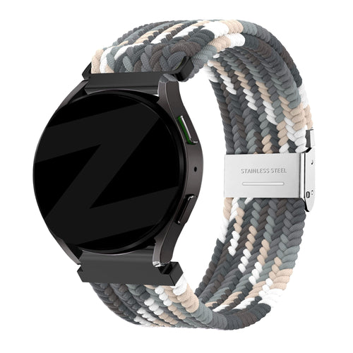 Bandz Amazfit Active 3 Premium Woven Nylon Strap (Slate)