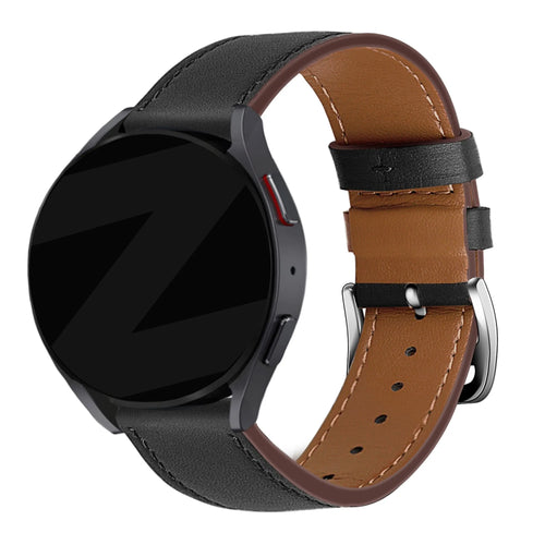 Bandz OnePlus Watch Lite Leather Strap 'Deluxe' (Black)