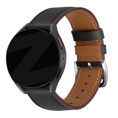 Bandz Suunto Vertical Leather Strap 'Deluxe' (Black)