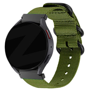 Bandz Garmin Vivomove HR Buckled Nylon Strap (Green)