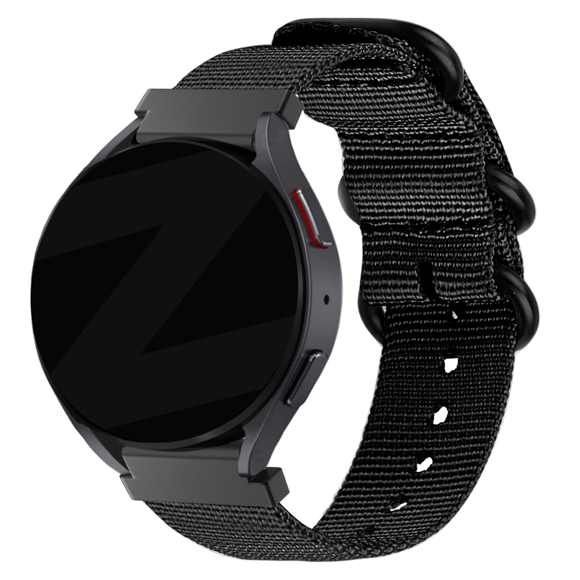Bandz Garmin Vivomove Trend Buckled Nylon Strap (Black)