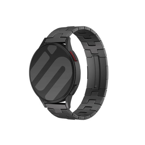 ICE Smart TKS Rectangular 1.41 Titanium Grain Strap (Flat Clasp) (Graphite)