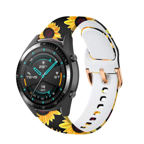Print Silicone Strap, on a watch, 3/4 front view