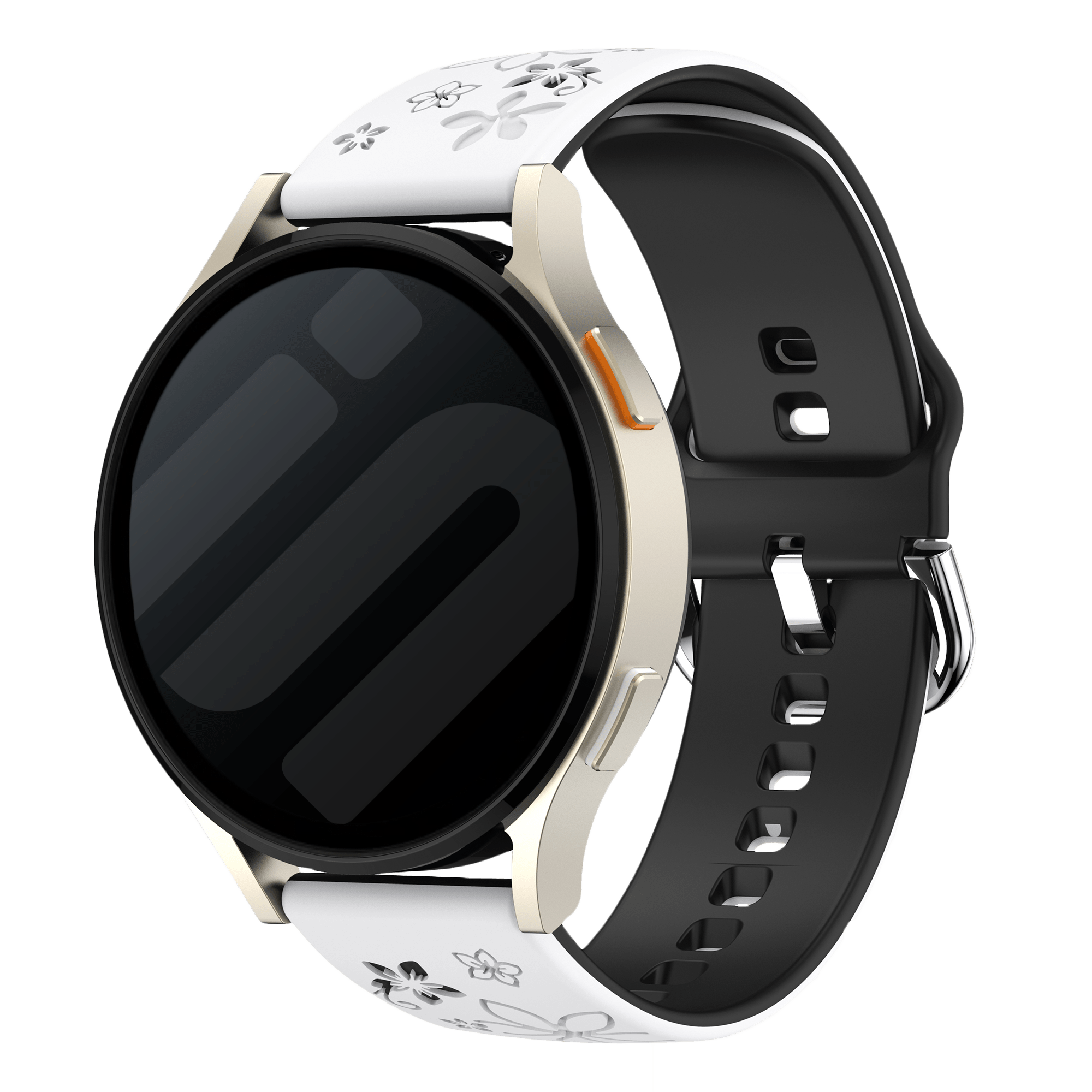 Coros Apex 42mm Flower Silicone Strap (White/Black)