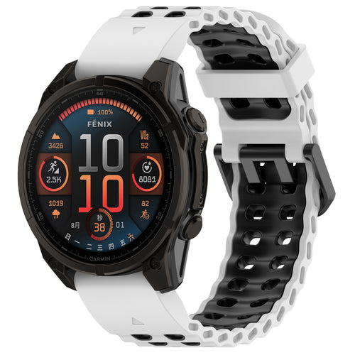 Garmin Epix Gen 2 Wave Sport Strap (White/Black)