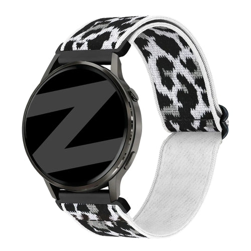Bandz Gard Pro Health Smartwatch 3 - 41mm Elastic Nylon Strap (White Leopard)