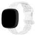 Fitbit Versa 4 Patterned Silicone Strap (White)