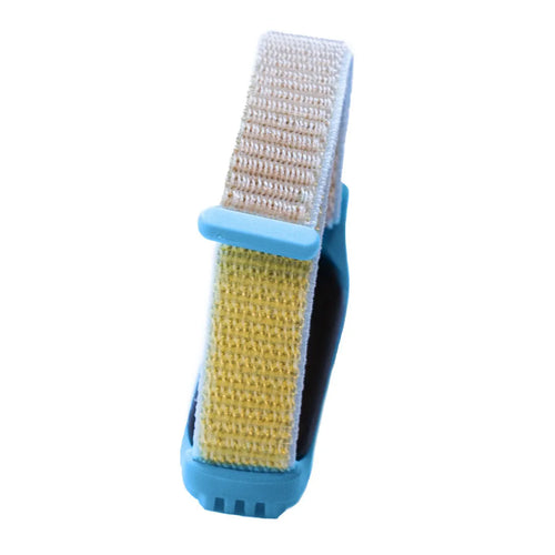 Nylon Strap, camel, on a watch, 3/4 front view