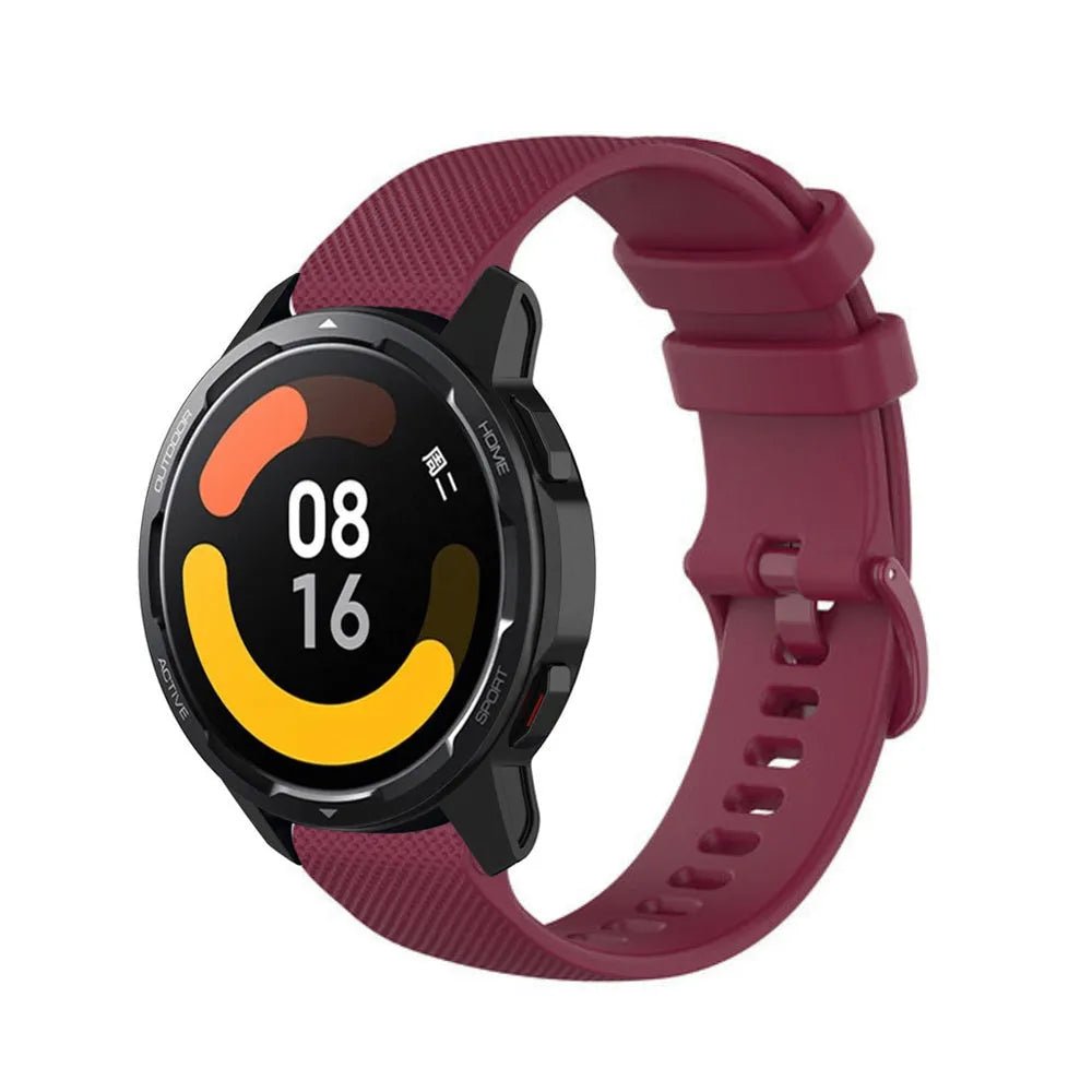 Premium Silicone Strap, on a watch, 3/4 front view