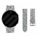 Samsung Galaxy Watch 7 - 44mm Leather Strap with Glitters (Silver)