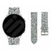 Samsung Galaxy Watch 7 - 44mm Leather Strap with Glitters (Silver)