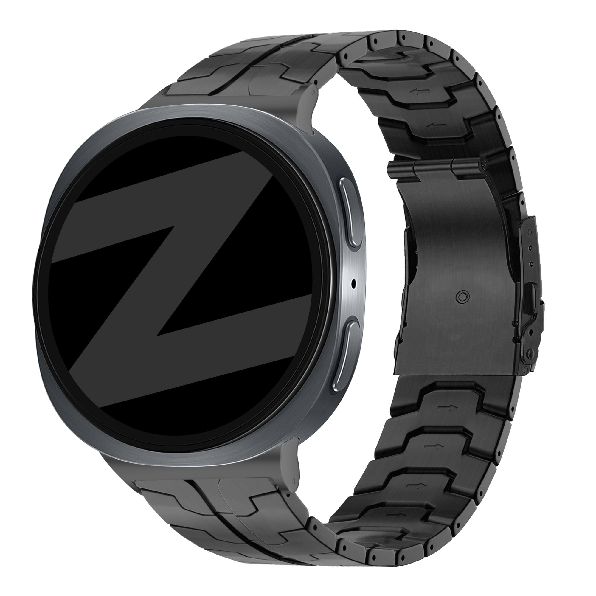 Bandz Samsung Galaxy Watch 8 - 44mm Steel Strap 'Iron' (Black)